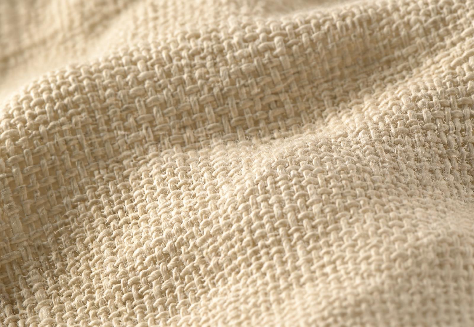 Close-up of washed linen weave